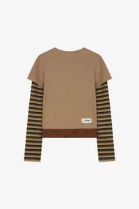 LAYERED HEART MESSAGE LONG SLEEVE T-SHIRT thumb 12