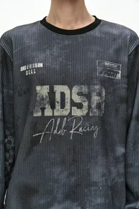 RACING PRINTED WAFFLE LONG SLEEVE T-SHIRT thumb 5
