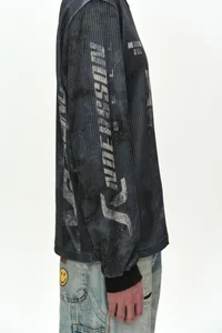 RACING PRINTED WAFFLE LONG SLEEVE T-SHIRT thumb 6