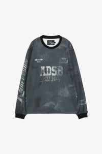 RACING PRINTED WAFFLE LONG SLEEVE T-SHIRT thumb 8