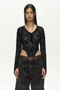 LACE MESH BODYSUIT thumb 4