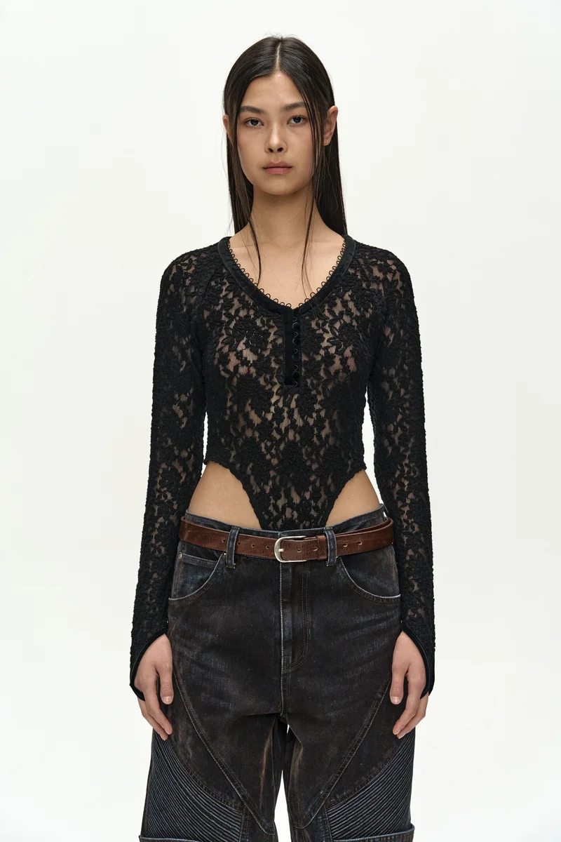 LACE MESH BODYSUIT 4