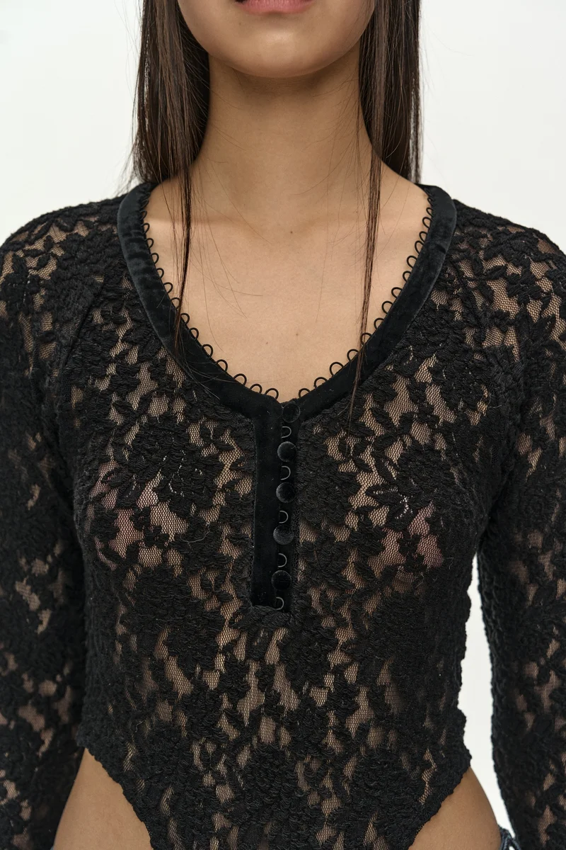 LACE MESH BODYSUIT 8
