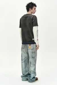 DISTRESS LAYERED LONG SLEEVE T-SHIRT thumb 3