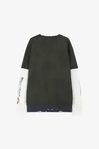 DISTRESS LAYERED LONG SLEEVE T-SHIRT thumb 10