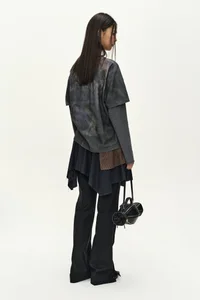 MIXED STRIPE SLEEVE LAYERED TOP thumb 3