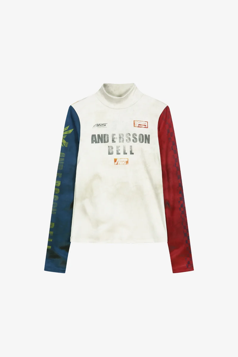 RACING GRAPHIC COLOR-BLOCK HIGH-NECK TOP 10