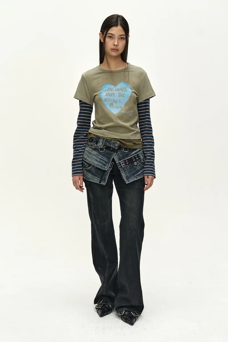 LAYERED HEART MESSAGE LONG SLEEVE T-SHIRT 1