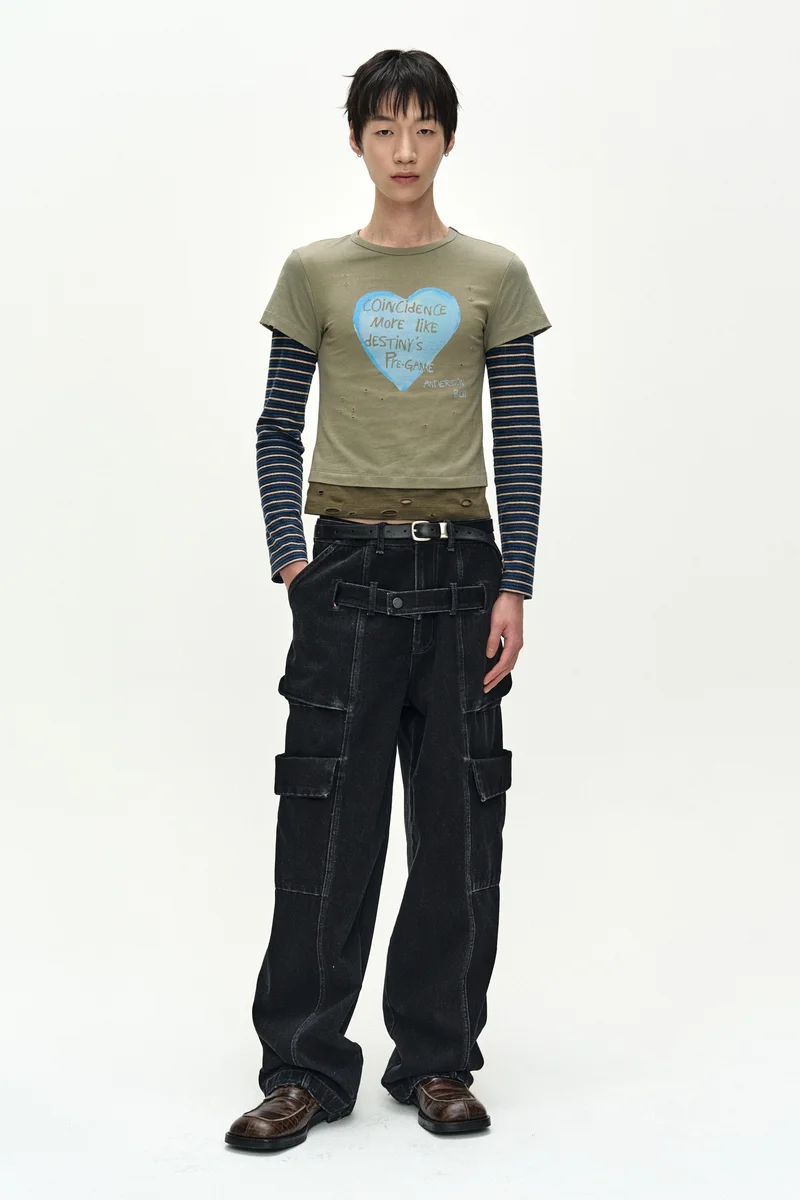 LAYERED HEART MESSAGE LONG SLEEVE T-SHIRT 2