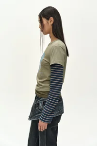 LAYERED HEART MESSAGE LONG SLEEVE T-SHIRT thumb 6