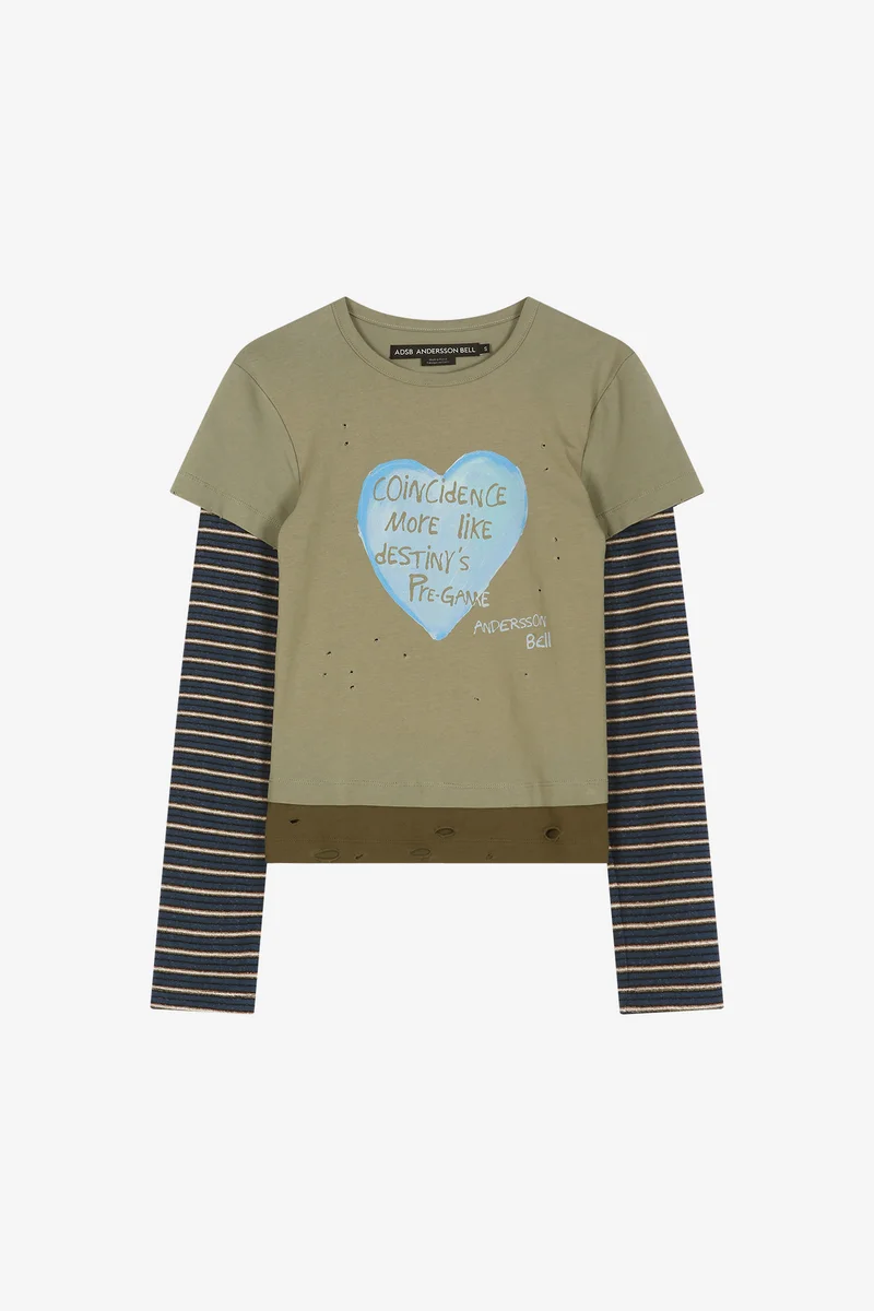 LAYERED HEART MESSAGE LONG SLEEVE T-SHIRT 10
