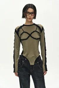 STRAP DETAIL LONG SLEEVE BODYSUIT thumb 5