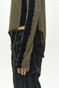 STRAP DETAIL LONG SLEEVE BODYSUIT thumb 7