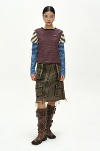TERRY MULTI STRIPE LS T-SHIRT thumb 1