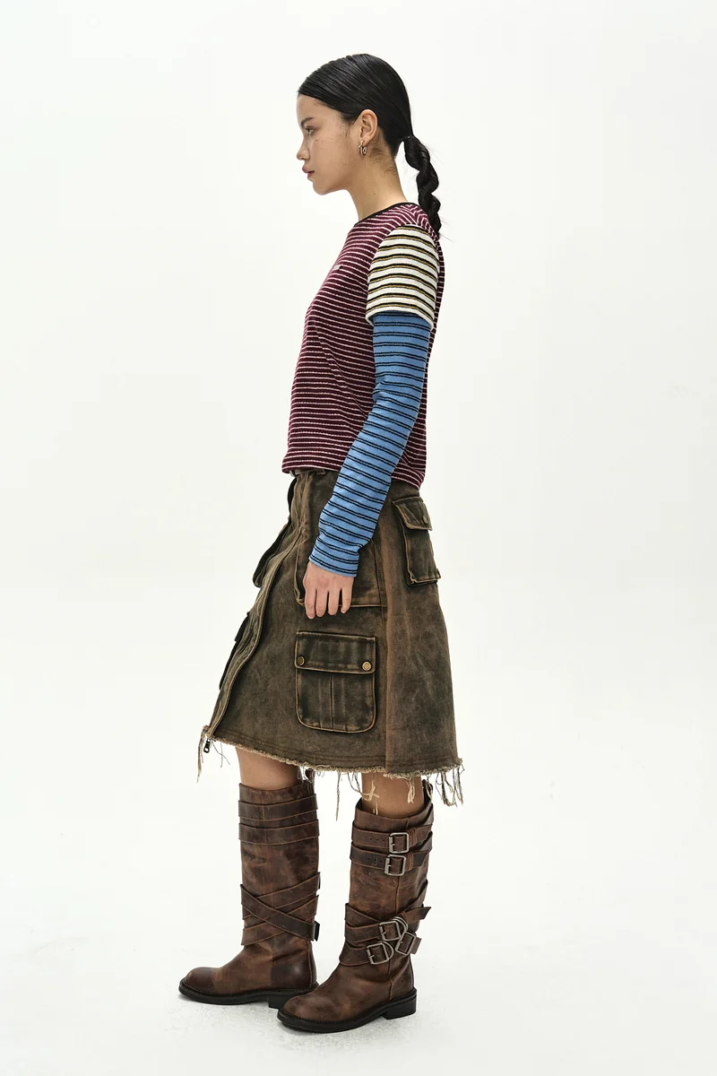 TERRY MULTI STRIPE LS T-SHIRT 2