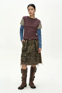 TERRY MULTI STRIPE LS T-SHIRT thumb 4