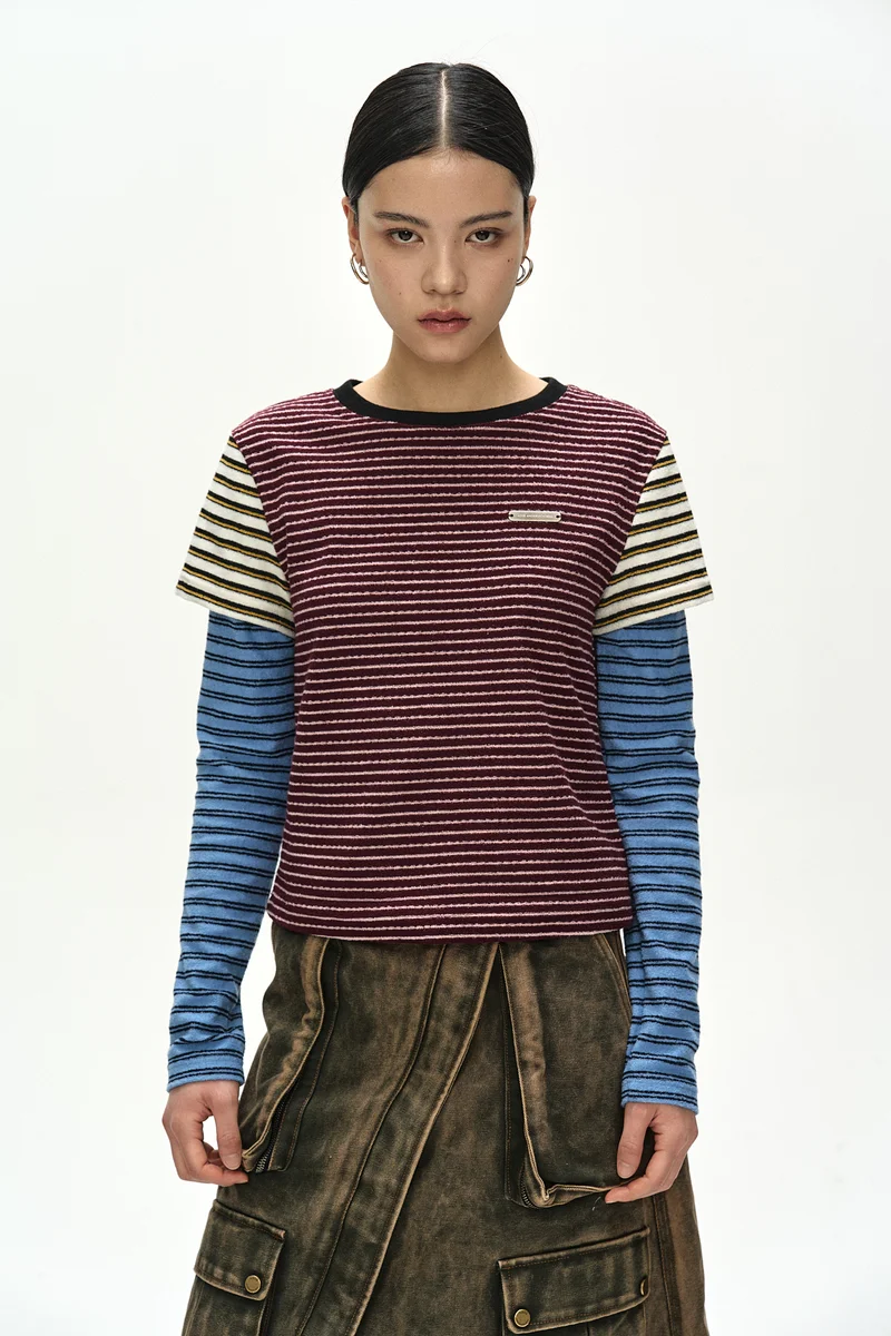 TERRY MULTI STRIPE LS T-SHIRT 5