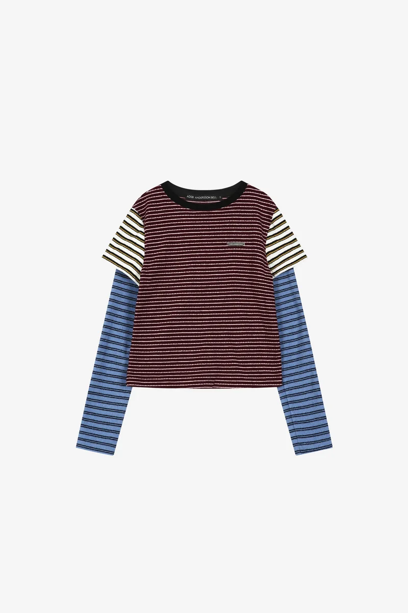 TERRY MULTI STRIPE LS T-SHIRT 8