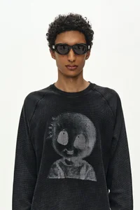 UNISEX ALIEN MACHINERY WAFFLE LONG SLEEVE T-SHIRT thumb 1