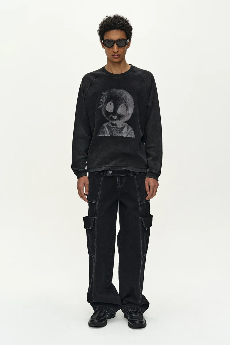 UNISEX ALIEN MACHINERY WAFFLE LONG SLEEVE T-SHIRT 3