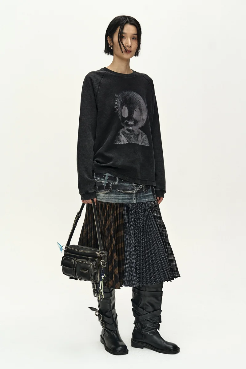 UNISEX ALIEN MACHINERY WAFFLE LONG SLEEVE T-SHIRT 4