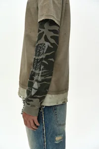 DISTRESS LAYERED LONG SLEEVE T-SHIRT thumb 5