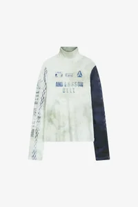 RACING GRAPHIC COLOR-BLOCK HIGH-NECK TOP