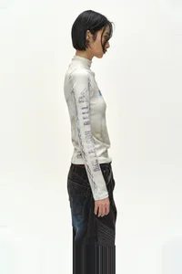 RACING GRAPHIC COLOR-BLOCK HIGH-NECK TOP thumb 4
