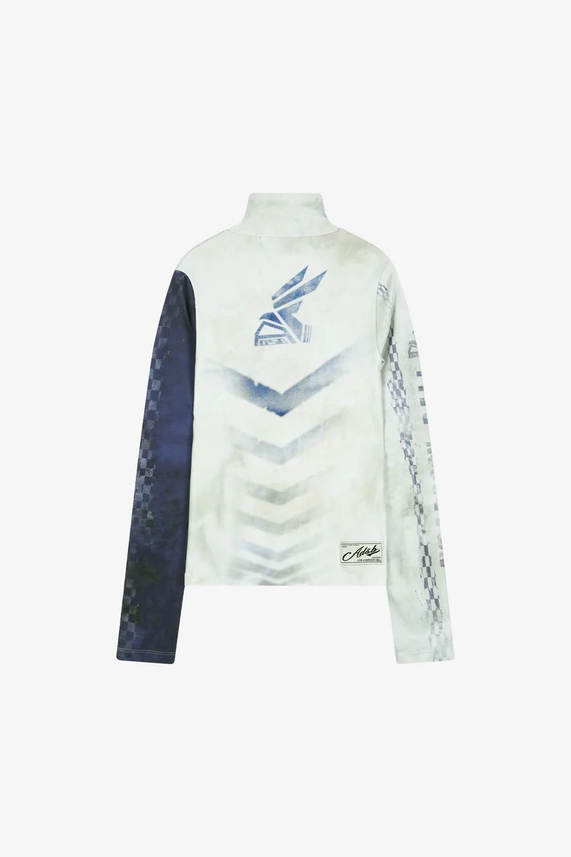 RACING GRAPHIC COLOR-BLOCK HIGH-NECK TOP 9
