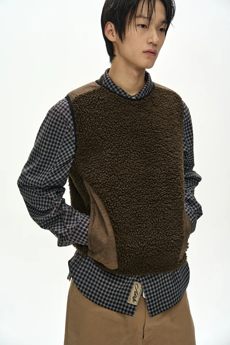 SORANO PATCHWORK FLEECE VEST 3