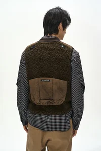 SORANO PATCHWORK FLEECE VEST thumb 4