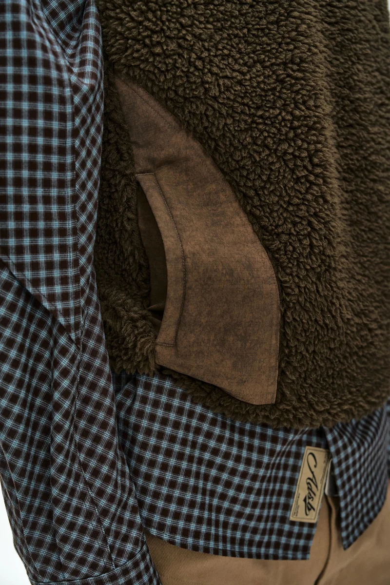 SORANO PATCHWORK FLEECE VEST 6