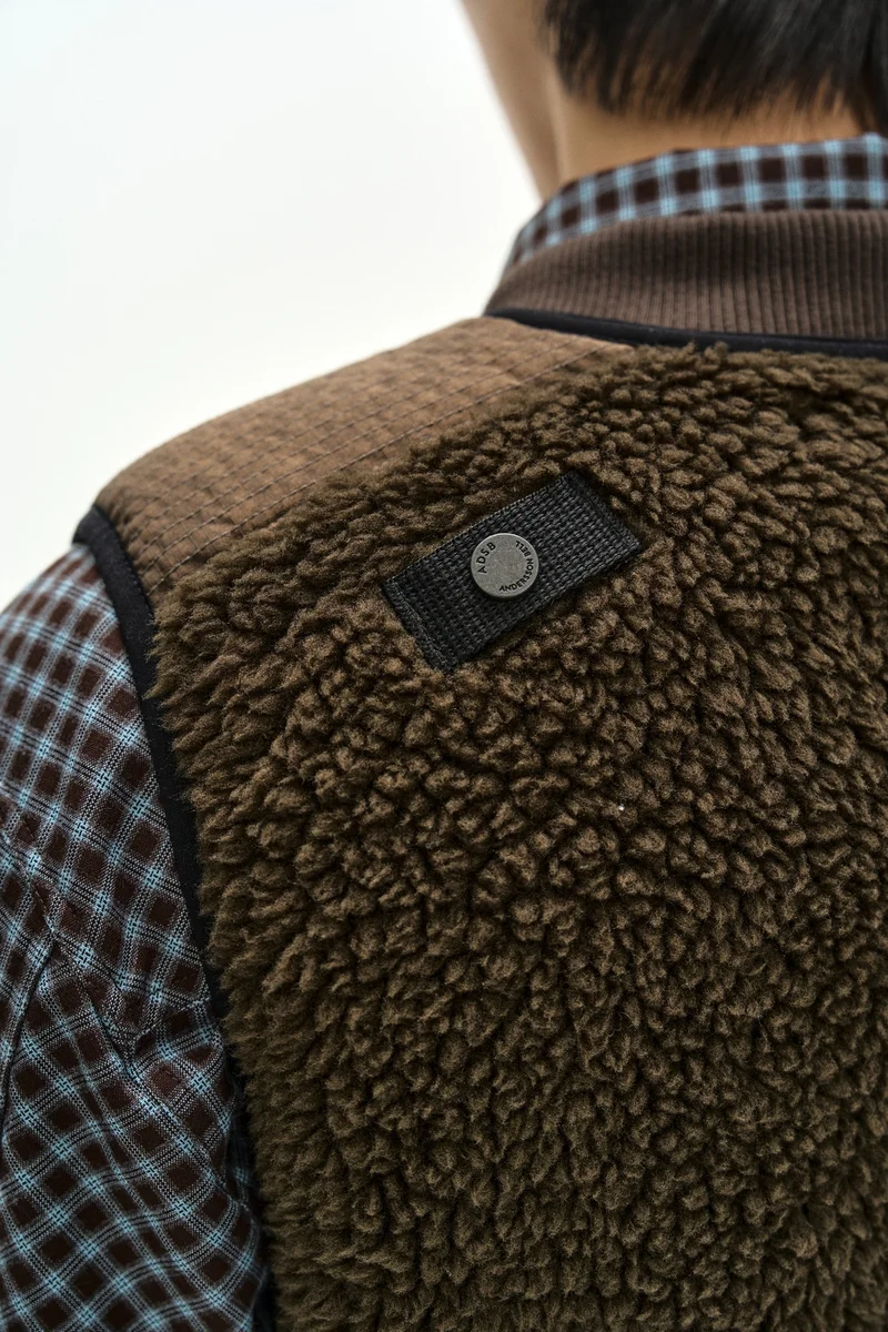 SORANO PATCHWORK FLEECE VEST 7