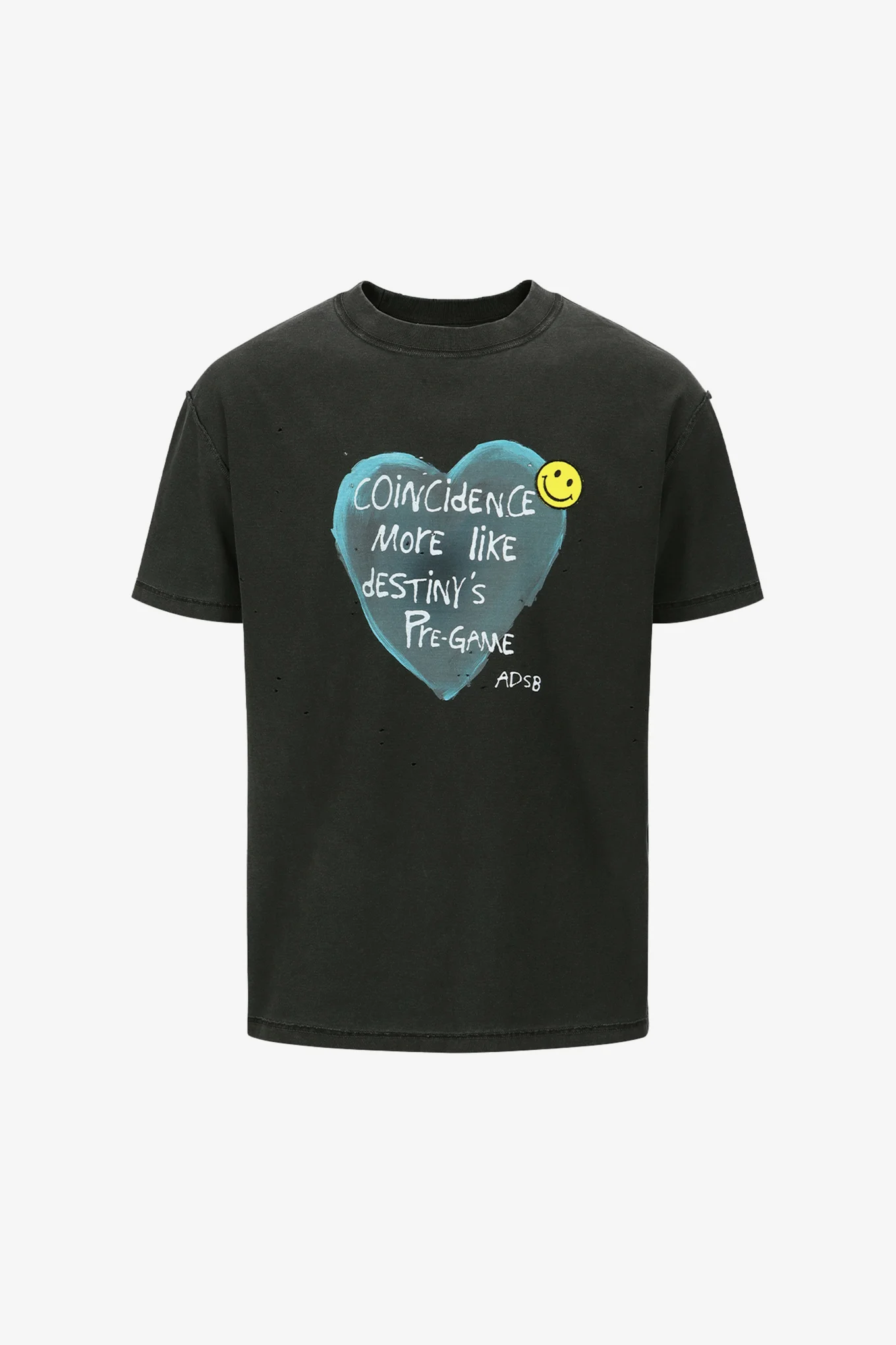 ANDERSSON BELL UNISEX HEART MESSAGE T-SHIRT CHARCOAL