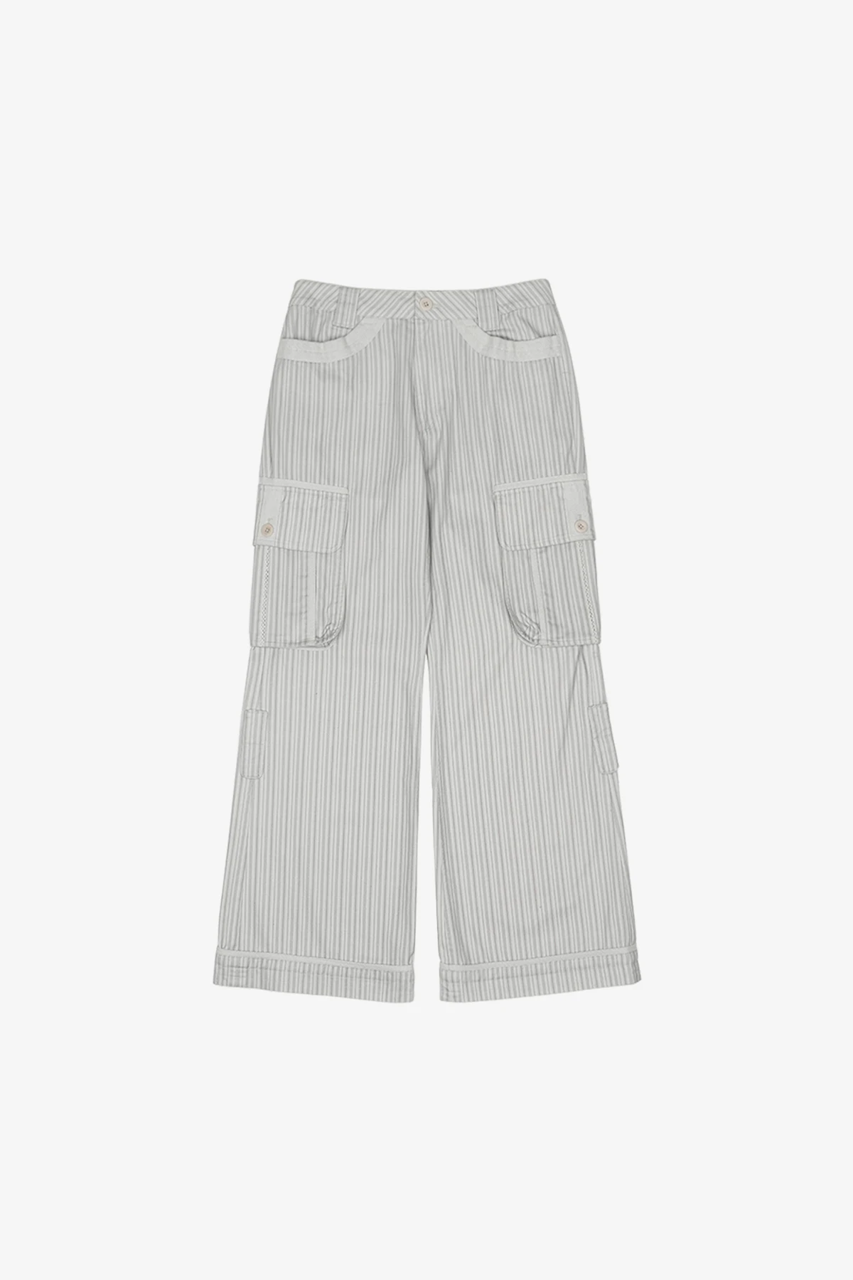 STRIPE BIG POCKET CARGO PANTS_商品画像