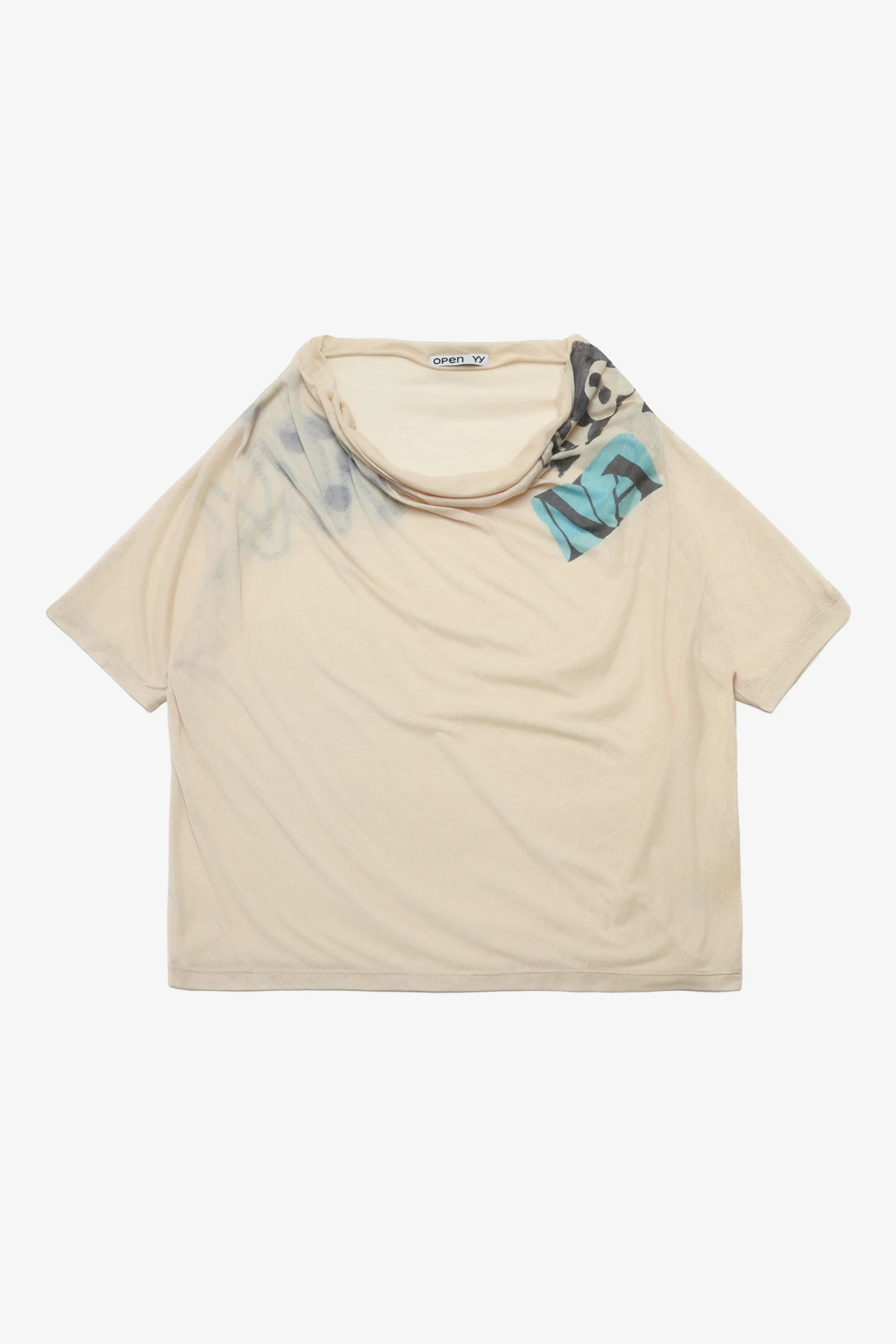 PHONETIC COWL NECK TEE-OPEN YY-14080 | WORKSOUT