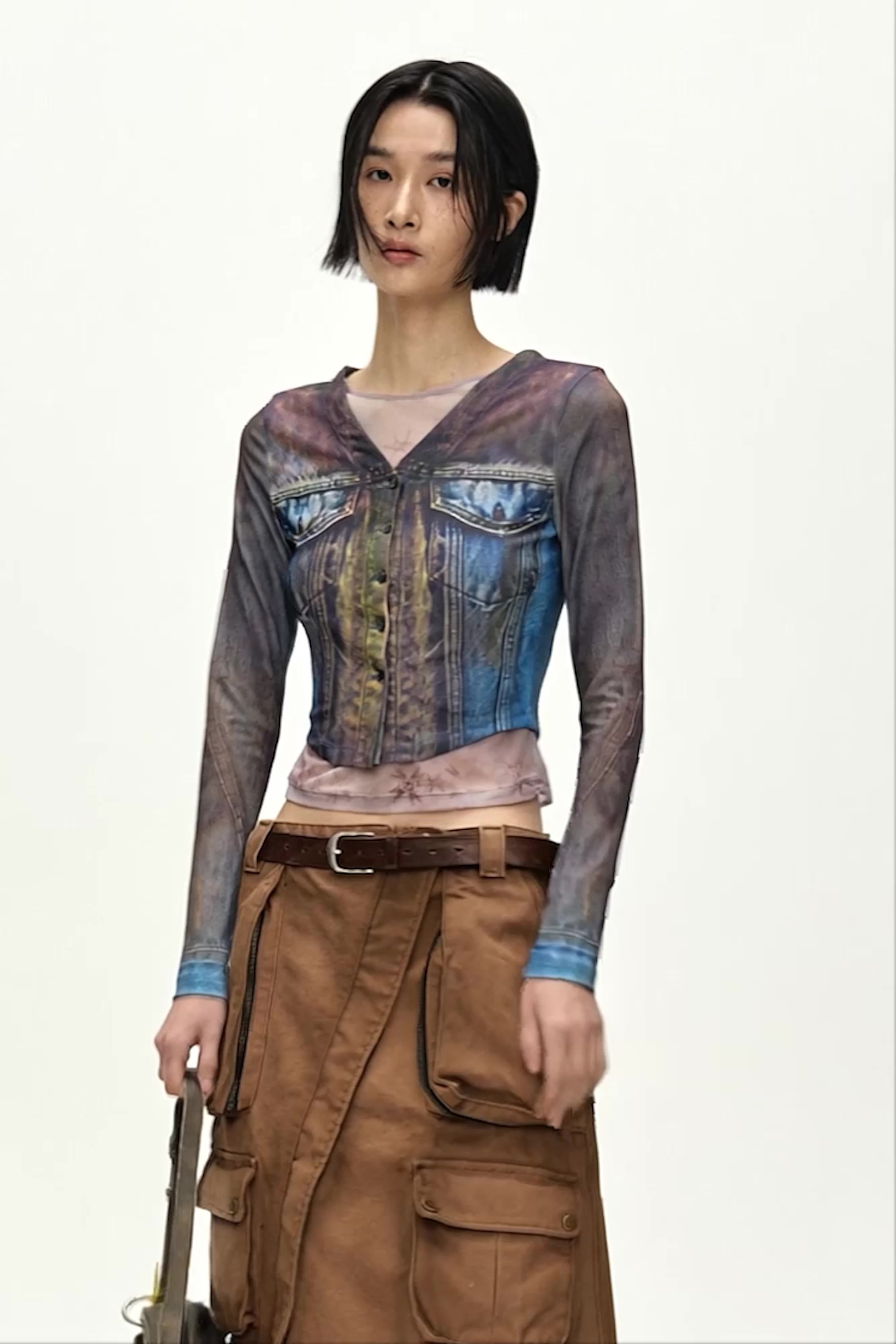 TROMPE L'OEIL DENIM LAYERED TATTOO TOP 動画