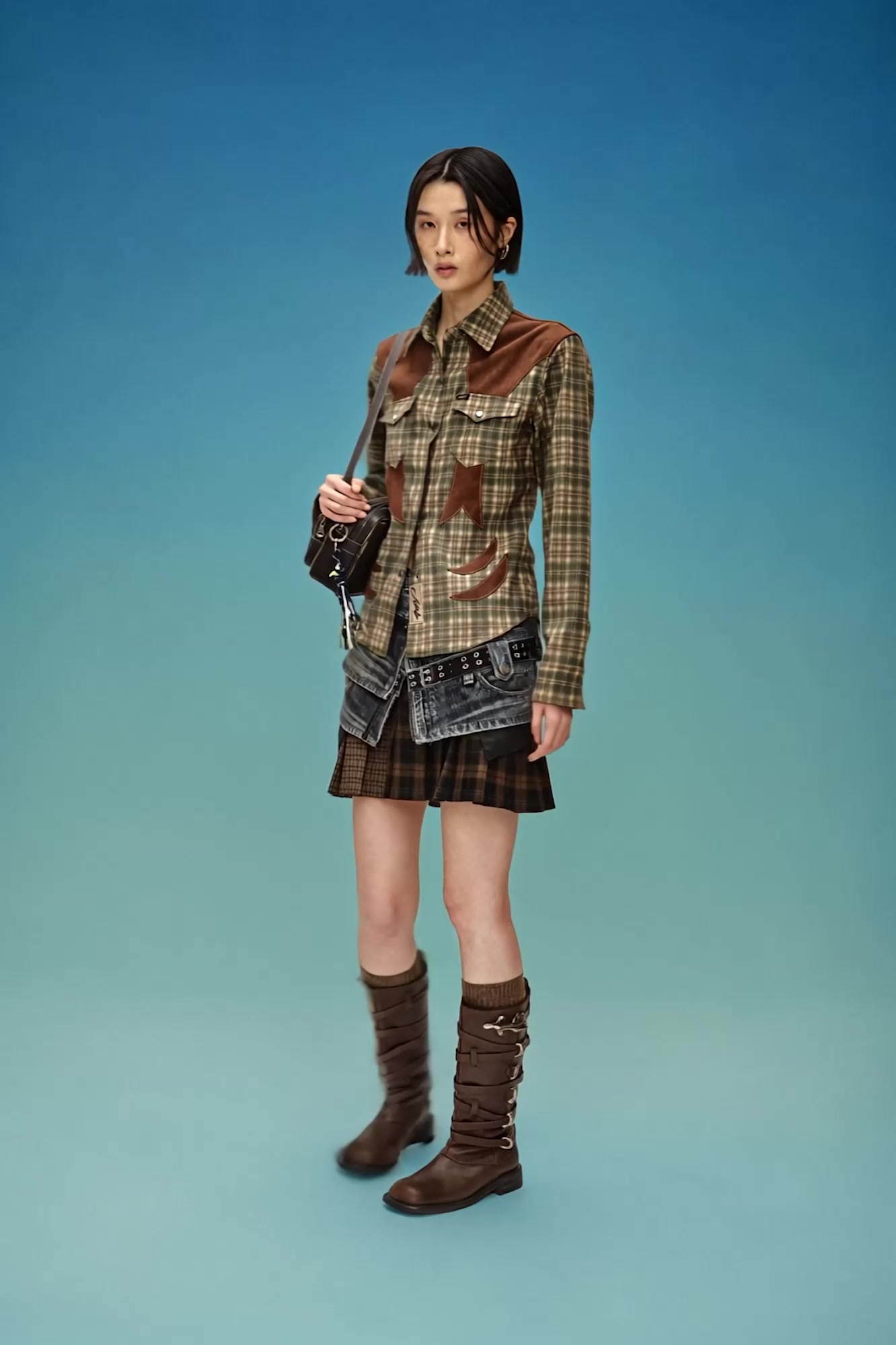 CHECKERED WESTERN PATCHED SHIRT 動画